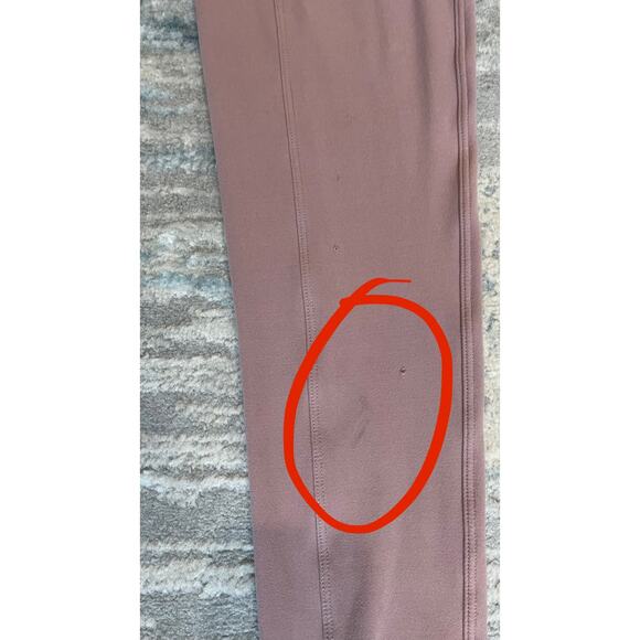 Wolven Crossover Front Pocket Leggings Size Large (Mauve Pink) - Picture 4 of 7